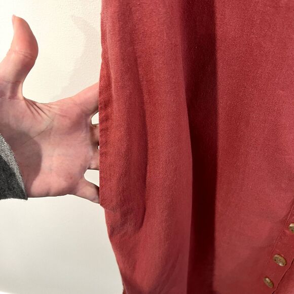 Soft Surroundings Linen Blend Button Down Fontana Belted Midi Dress - Picture 7 of 12